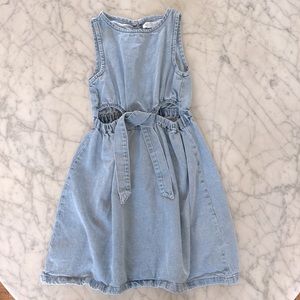 Zara girls denim cutout dress